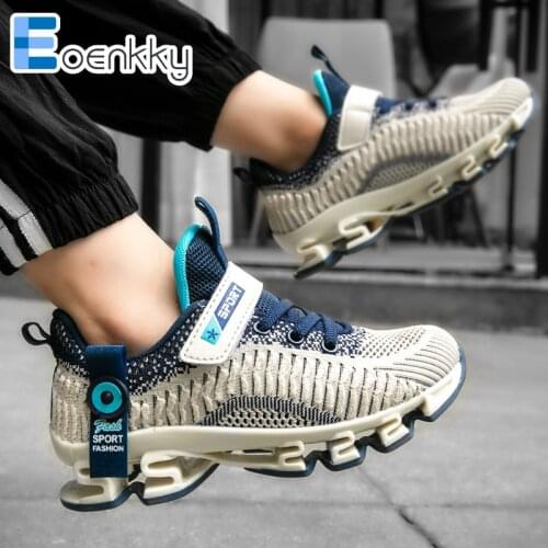 Luxury Quality Boys Sneakers Kids Casual Shoes Childrens Running Sneakers Tenis Walking Shoes for Girls Lightweight Hook&Loop