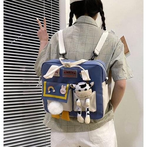 Female Penelled Small Backpack Women Cute Childrens Dual-use School Bags for Teenagers Kawaii School Travel Backpacks Ruckpack