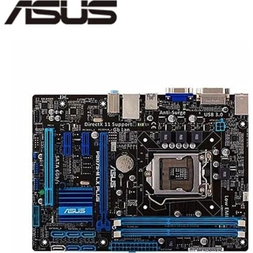 For ASUS P8B75-M LX PLUS Computer Motherboard LGA 1155 DDR3 For Intel B75 P8B75 Desktop Mainboard SATA II PCI-E X16 Used