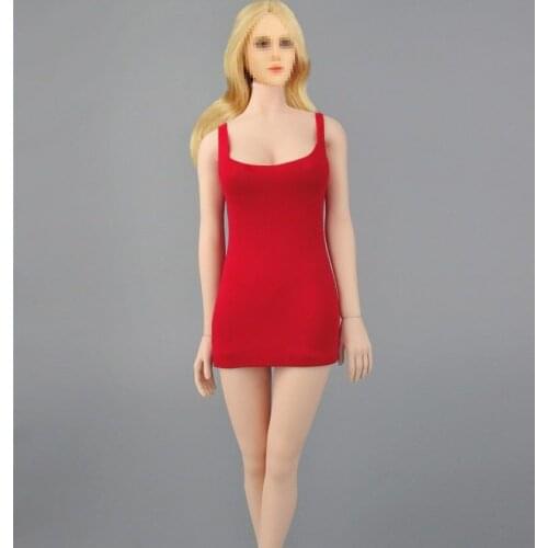 1/6 Scale Girls' U Neck Mini Dress Models for 12''Figures Bodies Accessories DIY