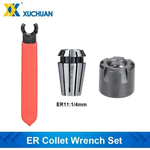 ER Collet Wrench Set M Type Black Nut Collet Wrench 1/4mm ER11 Collet Chuck For CNC Milling Tool Holder Engraving Machine Tool