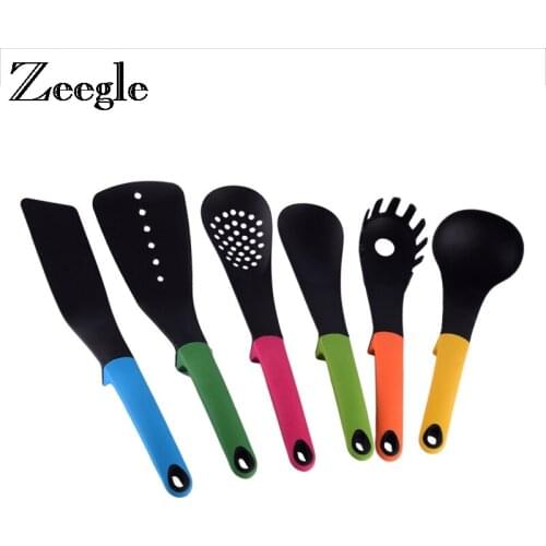 Zeegle Silicone Kitchenware For Cooking Heat Resistant Cooking Utensils Set Non-Stick Cookware Kitchen Cooking Tools 6 Styles