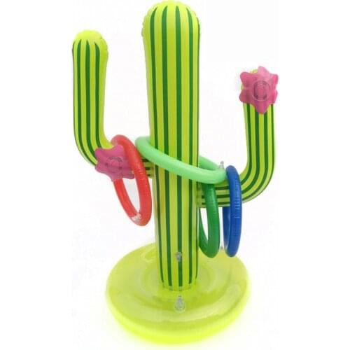 Cactus Swimming Pool Ring Toss Game PVC Inflatable Pool Toys Summer Family Outdoor Party Game Beach Supplies Party kids toys