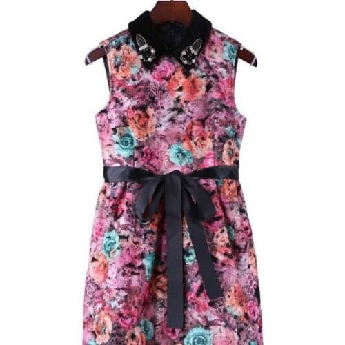 Vogue of new Autumn girl dress 2022 sleeveless sundress Womens clothingquality printing mauny dress