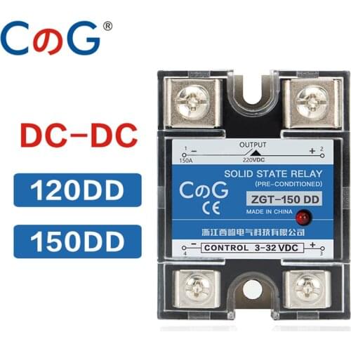 CG SSR-120DD 150DD 220V 380V 600V Single Phase JGX DC Control DC Heat Sink 3-32VDC To 5-220VDC 120A 150A DD Solid State Relay