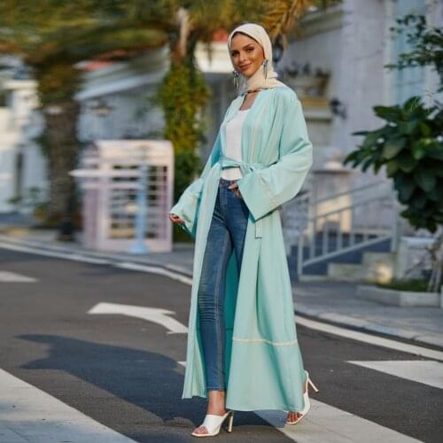 Open Abaya Dubai Kimono Femme Musulmane Muslim Dress Turkey Abayas For Women Moroccan Caftan Robe Longue Islam Clothing Jelaba