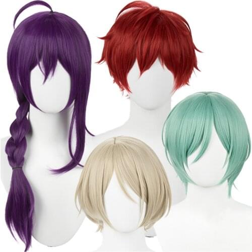 Game Ensemble Stars Ayase Mayoi Shiratori Aira Amagi Hiiro Kazehaya Tatsumi Cosplay Wigs Heat Resistant Synthetic Hair + Wig Cap