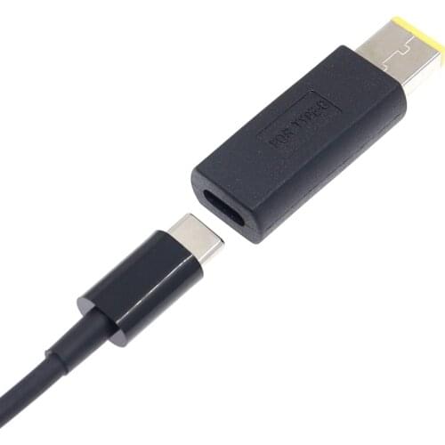 USB 3.1 USB Type C Female To DC Square 11mm X 4.5mm Male Power Charge Adapter Connector Adaptor For Levono ThinkPad