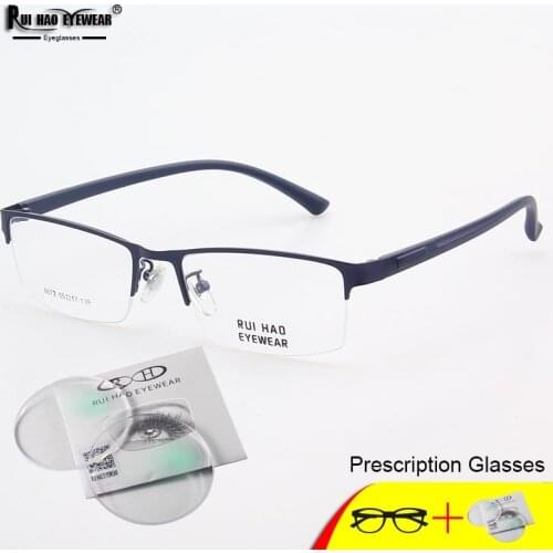 Rectangle Frame Customize Prescription Eyeglasses Glasses Frame Men Fill Optical Lenses Myopia Reading Progressive Spectacles