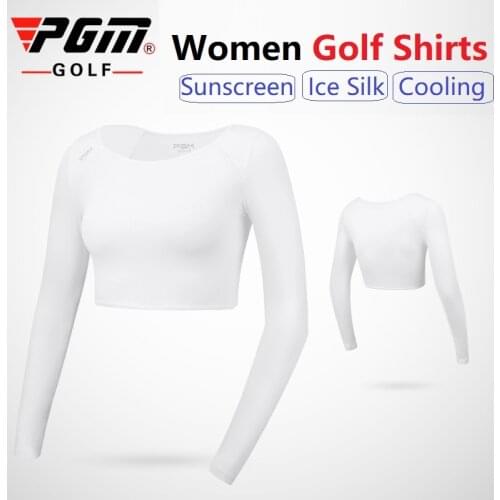 2020 PGM Sports Shirt Golf UV Ice T-shirts Long Sleeve Cooling Underwear Summer Sunscreen Cycling Shirt Cropped Top Golf Clothes