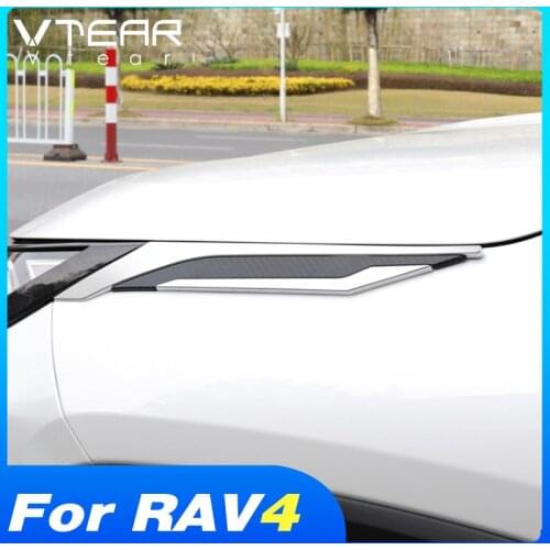 Vtear For Toyota RAV4 2019 2020 2021 Exterior Accessories Body Decoration Emblem Sticker ABS Chrome Car Styling