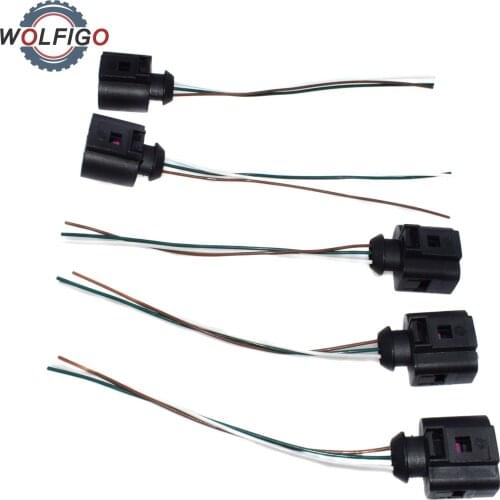 WOLFIGO A/C Pressure Sensor Switch Plug Cable Pigtail Connection For VW Golf Passat Touran Jetta Audi TT Seat Skoda 3B0973703G