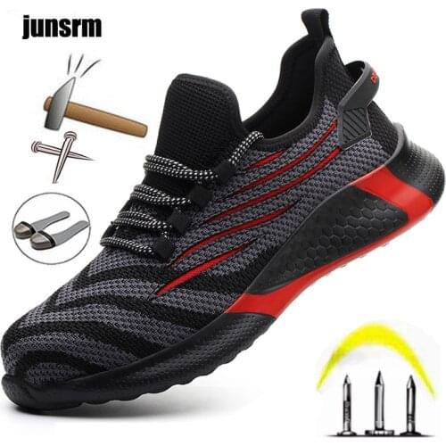 36-48 safety shoes mens lightweight breathable steel toe protective toe womens work boots construction outdoor sports shoes
