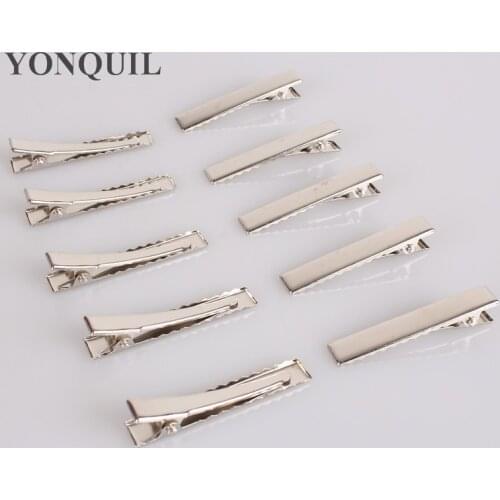 Alligator Clips 200Pcs/Lot 45MM New Prong Barrettes & Brooch Clips DIY Hairclips Finding Girls Crocodile Clips Wholesale