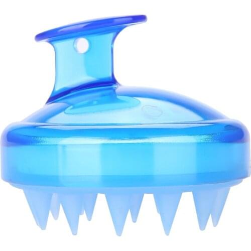 1PC Blue Silicone Head Shampoo Scalp Shower Bathing Washing Hair washing Scalp Cleanse Massager Brush Comb Easy to use