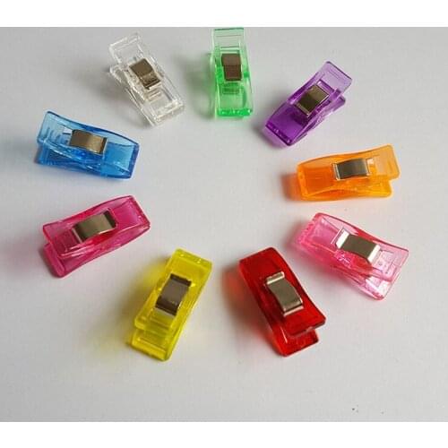 2000pcs 9 colors Plastic Wonder Clips Holder for DIY Patchwork Fabric Quilting Craft Sewing Knitting wen6866