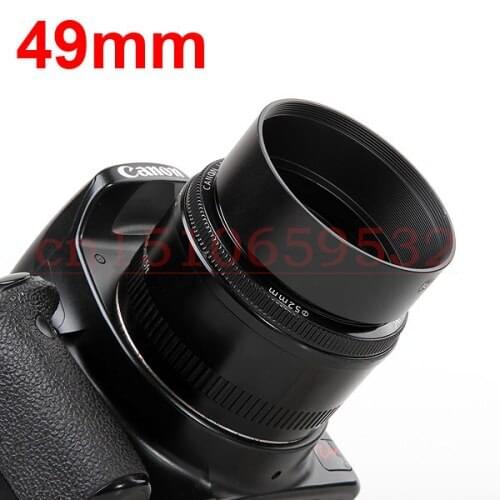 37 40.5 43 46 49 52 55 58 62 67 72 77 82mm Standard Lens Hood 52mm Metal Lens Hood for DSLR Camera