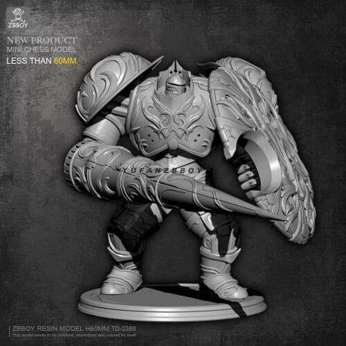 60MM Resin model kits knight moeld self-assembled TD-2389