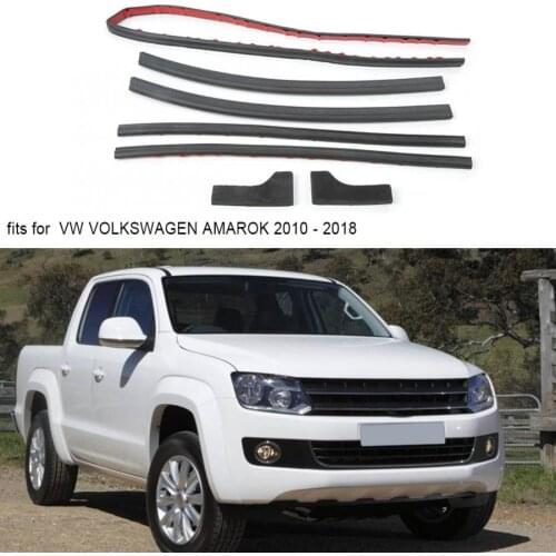 7pcs Car Styling Rubber Tailgate Seal Kit Rear Door Strip Seal Fits for VW AMAROK 2010 - 2018