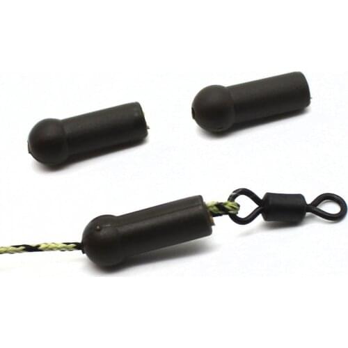 20Pcs Fishing Rig Beads Rubber Buffer Fishing Beads Helicopter Rig Carp Fishing Accessories Hair Rig Sleeve Knot Protector Beads