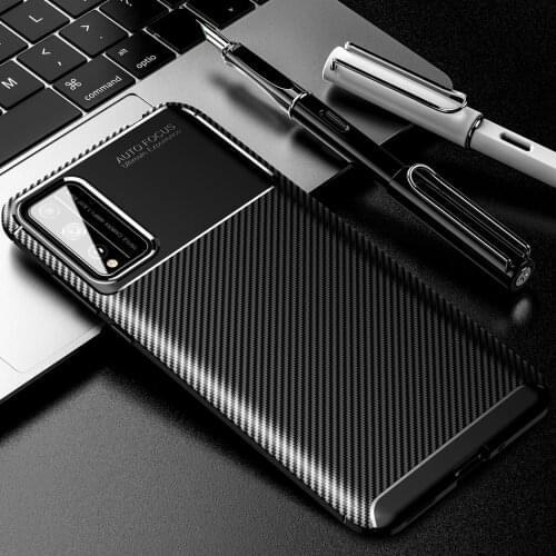 Play 4t Carbon Fiber Case For Huawei Honor Play 4t Pro Case Luxury Soft TPU Slim Silicone Cover for Honor Play 4t Capa Fundas