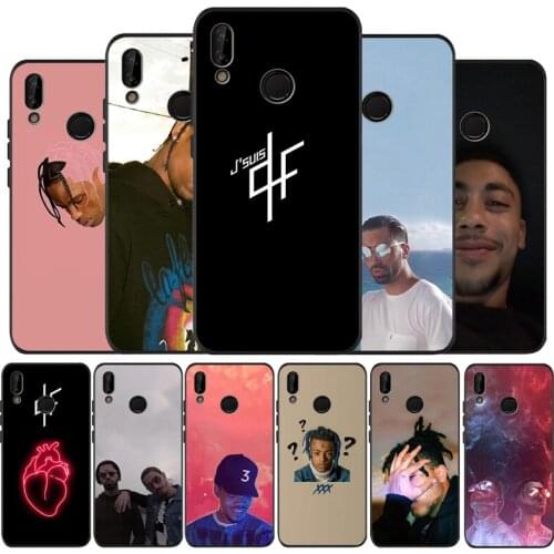 PNL Rapper black Silicone soft Phone Case for huawei P40 P30 P20 P10 Pro P9 Lite Psmart 2019 Y6 Y9 cover