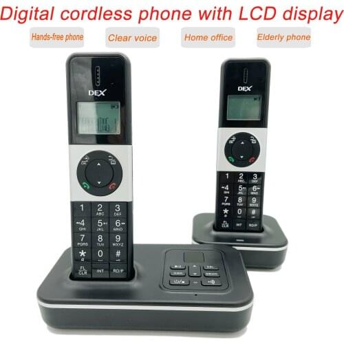 Digital Cordless Phone Caller ID Fixed Hands-free landline for the elderly black home office house Hotel Wall-mounted desktop