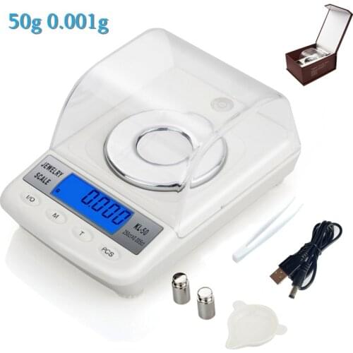 0.001g Digital Counting Carat Scale 50g 0.001g Precision Portable Electronic Jewelry Scales Medicinal Balance