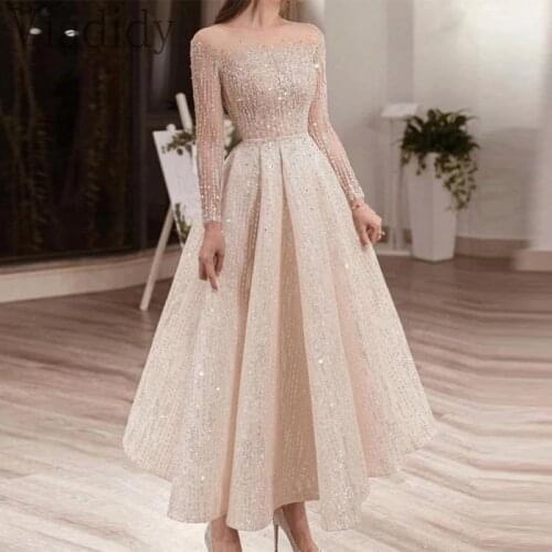 Women Summer Off Shoulder Sequined High Waist Party Dress
