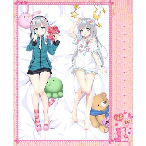 Japanese Anime Cartoon Izumi Sagiri Double sided hugging Pillow Case Cover Pillowcase 2 Way WT 77034