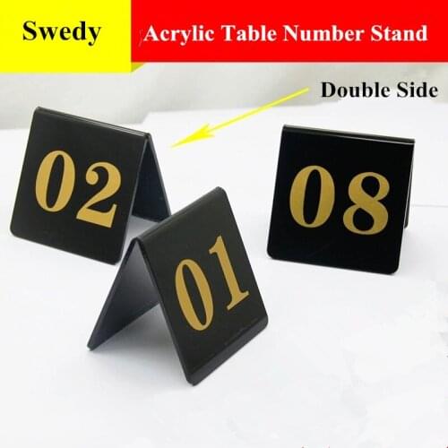Double Side Wedding Acrylic Table Numbers Reception Stands Table Number Holder/ Number Stand/ Place Card Holder