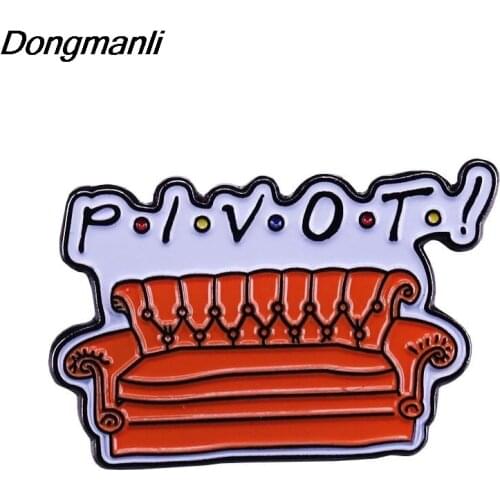 DZ64 Friends TV Show Hard Enamel Pins Brooch Women Lapel Backpack Bags Badge Jewelry Gifts