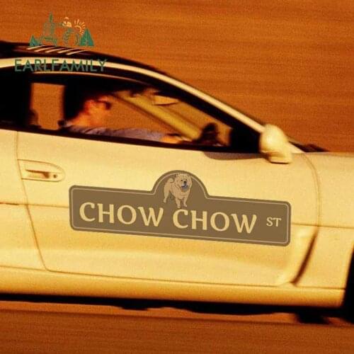 EARLFAMILY 43cm x 13.1cm for Chow Dog Lover Car Sticker Windows Surfboard Decals Windshield Refrigerator Laptop Windshield
