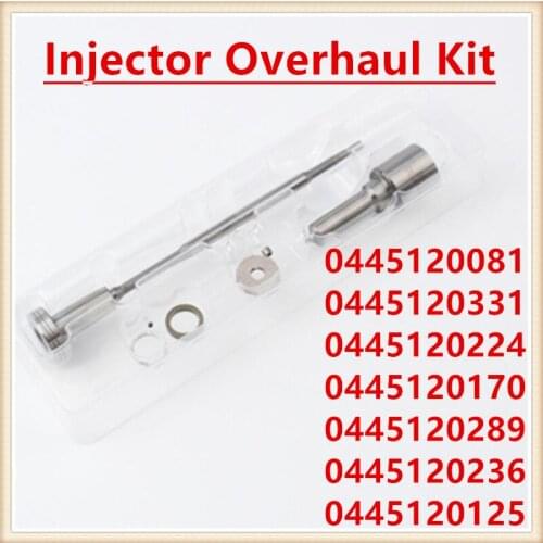 Common rail injector repair kits 0445120081 0445120331 0445120224 0445120170 0445120289 0445120236 0445120125 Overhaul Kit
