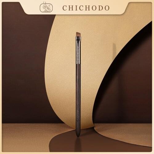 CHICHODO Makeup Brush-2021 New Luxurious Carved Ebony Series-synthetic Hair Eyebrow Brush-Cosmetic tool&make up pen&beauty-E115