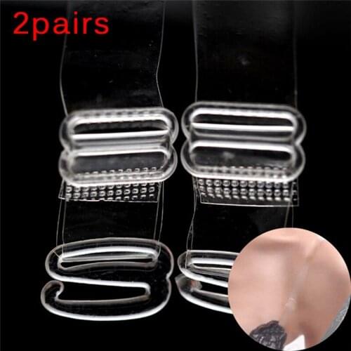 Best 2 Pairs Adjustable Invisible Transparent Clear Bra Shoulder Strap For Woman