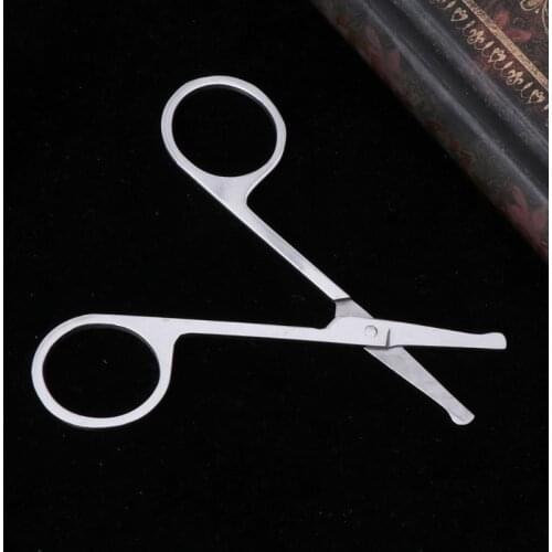 Fashion Stainless Steel Nose Hair Scissors Ear Facial Trimmers Cut Beauty Tool