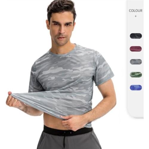 Mens Camouflage fitness Short Sleeve Loose T shirt