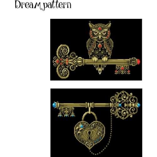 The Key of Wisdom cross stitch package sets aida 18ct 14ct 11ct black cloth people kit embroidery DIY handmade needlework