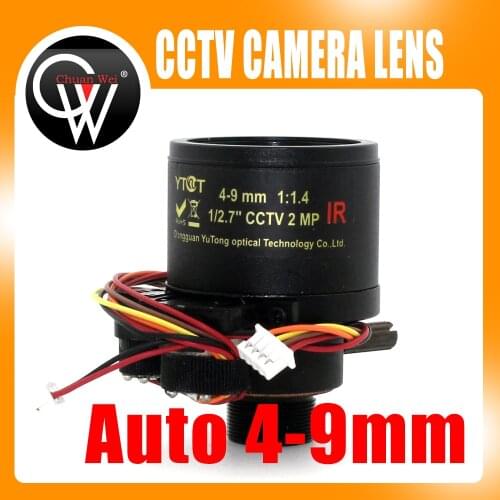 New 4-9mm Auto Varifocal Fixed Iris Infra Red CCTV Camera Zoom Board Lens for cctv ip Camera