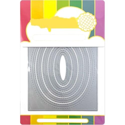 2021 New Oval Frame Nesting Metal Cutting Dies For DIY Craft Making Paper Greeting Card Background Scrapbooking No Clear Stamps