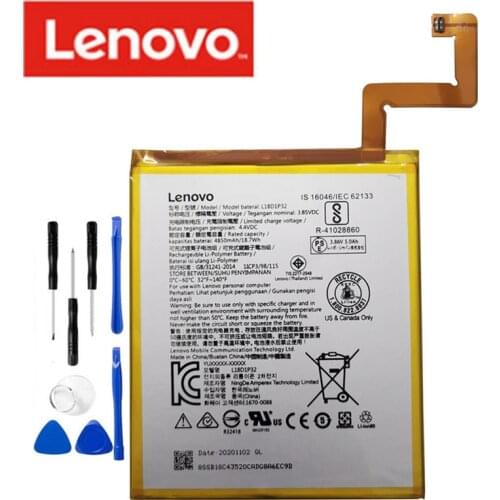 New Original Lenovo TAB M10 Battery/TB-X505F/TB-X505X/TB-X505L/TB-X605F/TB-X605M/TB-X605L L18D1P32 4850mAh Tablet Batteries