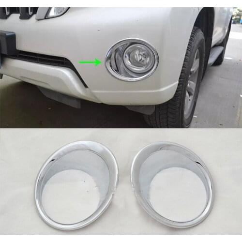 OUBOLUN ABS car accessories Car body kits front foglight cover 2pcs For TOYOTA 2014 Prado