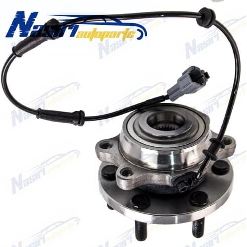 Front Wheel Bearing Hubs Assembly for Nissan Navara D40 D22 R51 Xterra Frontier Pathfiner ABS （4WD ONLY