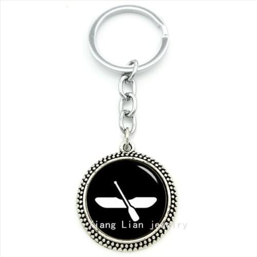 Vintage accessories fine jewelry keychain rowing rower sports photo pendant key ring jewelry father,husband Christmas gift T498