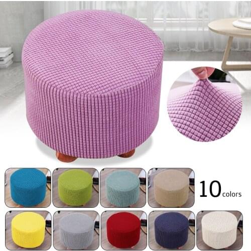 Washable Ottoman Cover Footrest Covers Elastic Seat Protective Case Chair Covers Footstool Protector Covers Without Stool