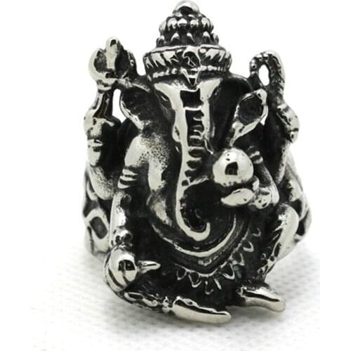 1pc Fashion Design 316L Stainless Steel New Arrival Hight Quality Buddha Ring Wholesale Price