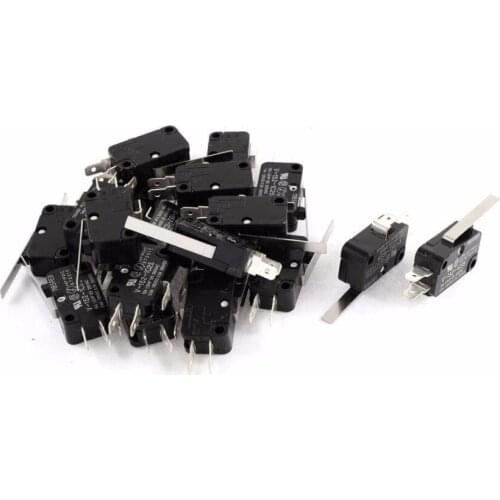 20Pcs Long Hinge Lever SPDT 1NO 1NC Momentary Micro Limit Switch