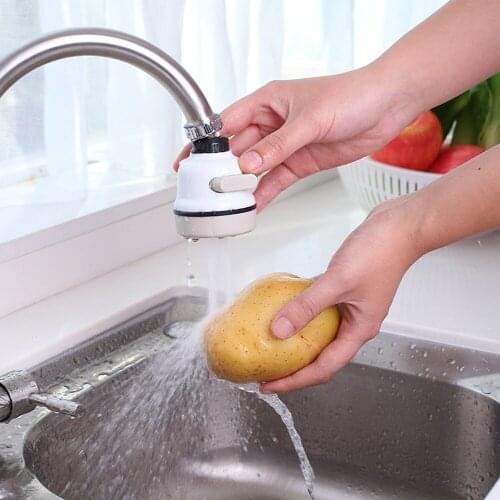 Kitchen 3 Modes 360 Rotatable Tap Faucet Aerator Bubble Flexible Water Saving Tool High Pressure Filter Adapter Sprayer extender
