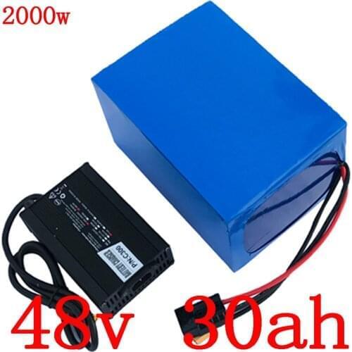 Free customs tax 48V 1000W 1500W 2000W lithium battery 48V 30AH ebike battery 48V 30AH electric bike battery with 5A charger